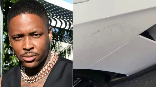 La fille du rappeur YG dessine sur sa Lamborghini d'environ 400 000...